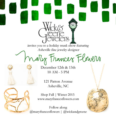 Mary Frances Flowers Trunk Show At Wick & Greene Jewelers