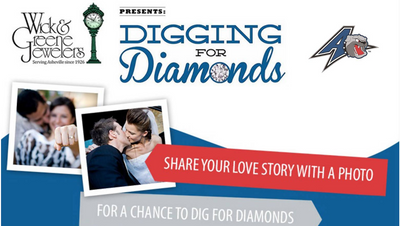 Two Lucky Couples Will Be Chosen, To Dig For A Diamond Engagement Ring From Wick and Greene Jewelers!