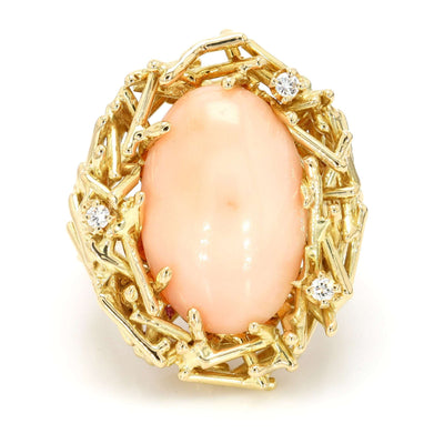 Coral Free-Form Ring
