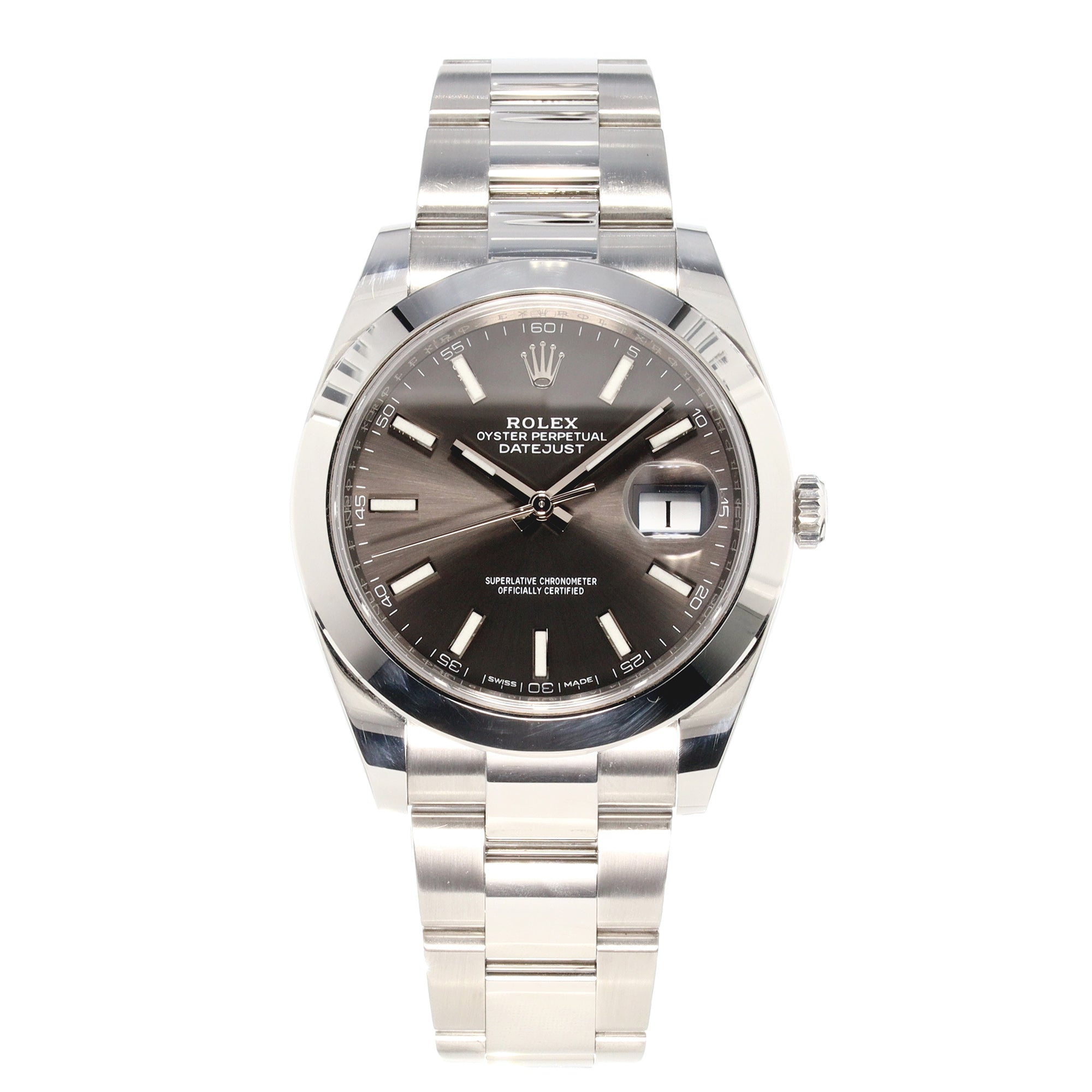 趣味 OYSTER PERPETUAL DATEJUST Rolex Datejust Bright Black Dial 41mm
