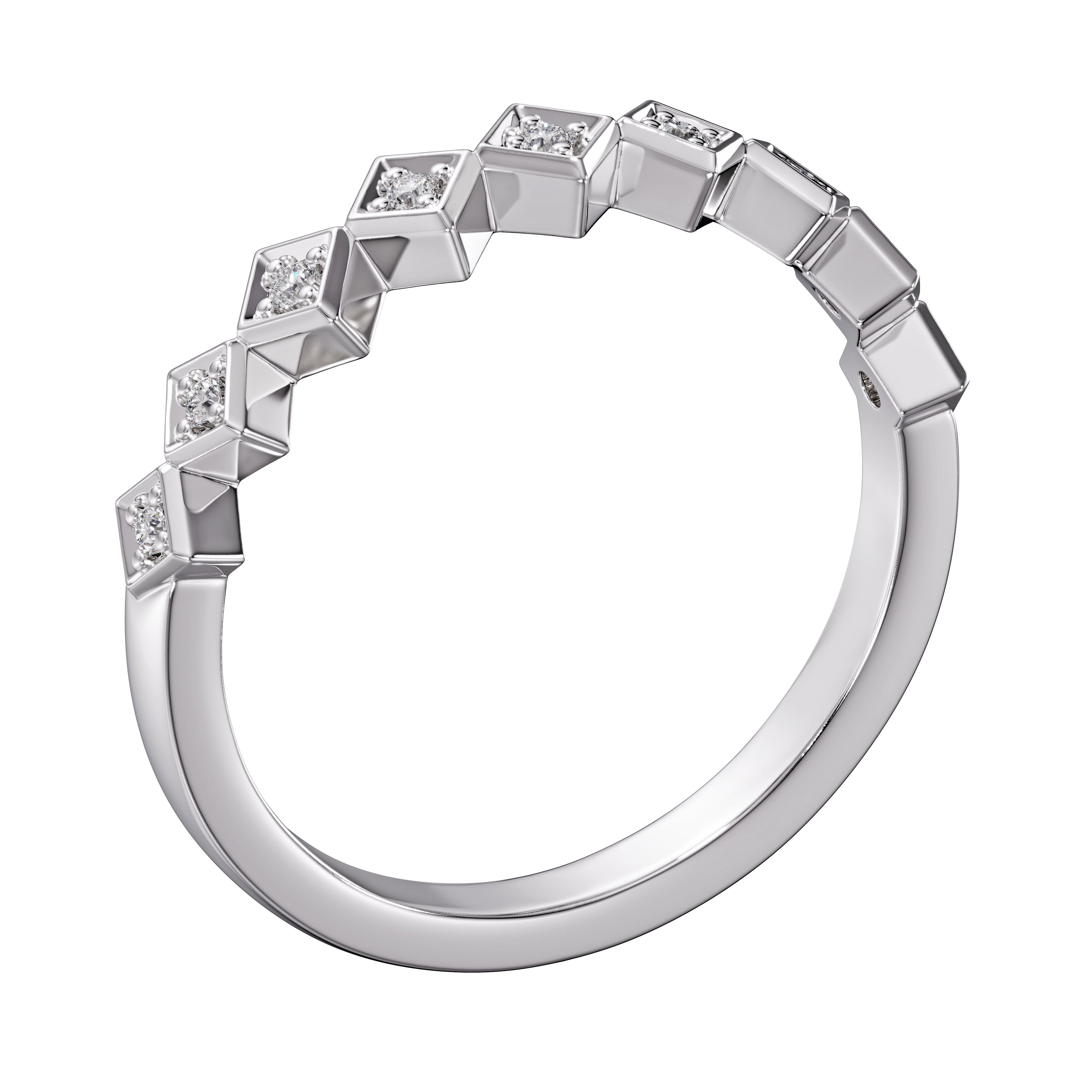 Diamond Bar Geometric Wedding Band – Spicer Greene Jewelers