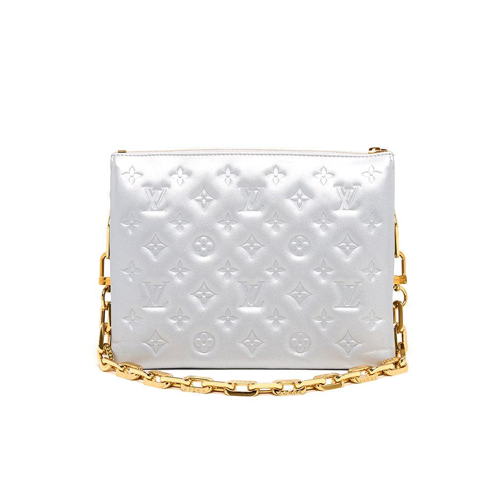 Pre-Owned Luxury Handbags Louis Vuitton Coussin PM silver – Spicer