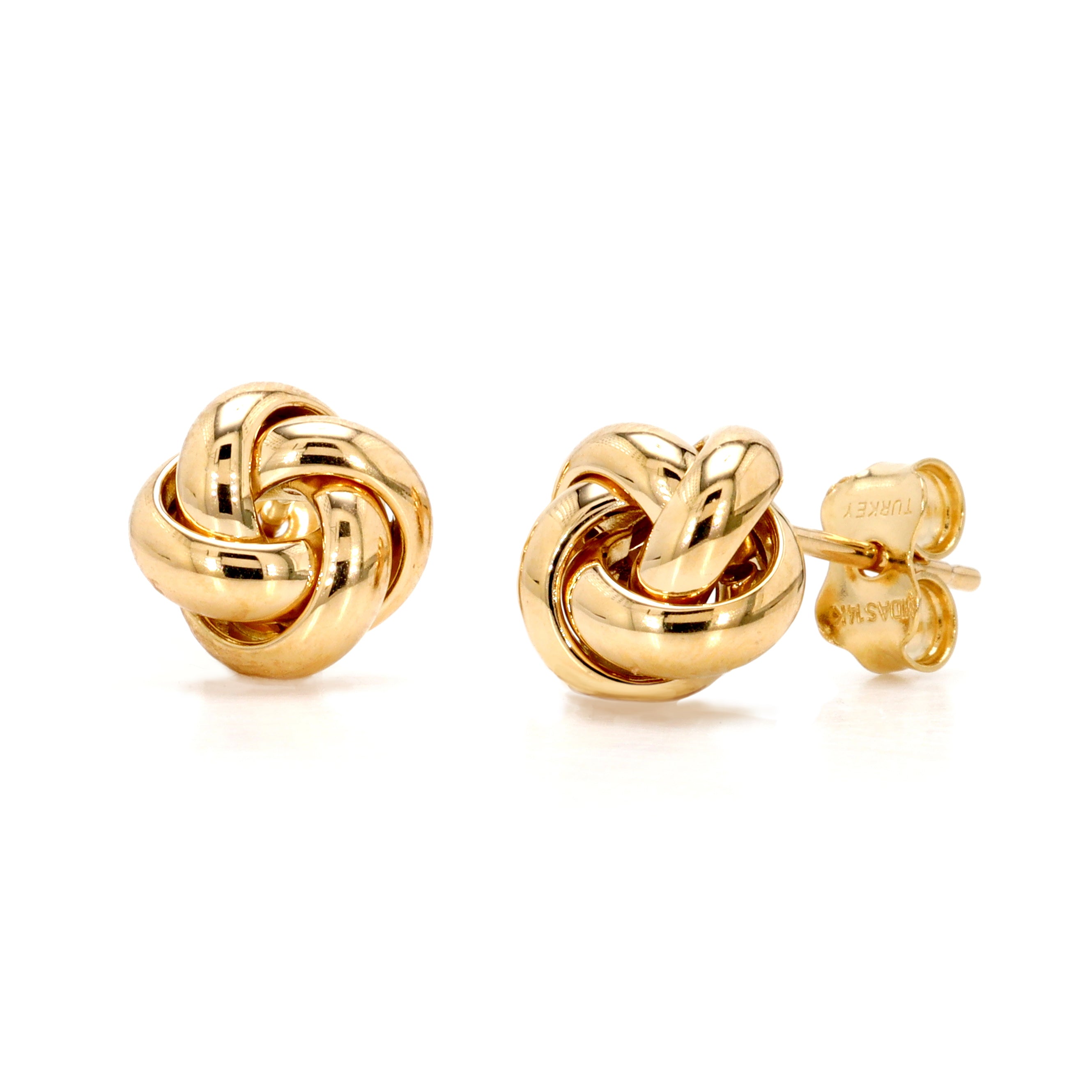 9ct gold knot hot sale stud earrings