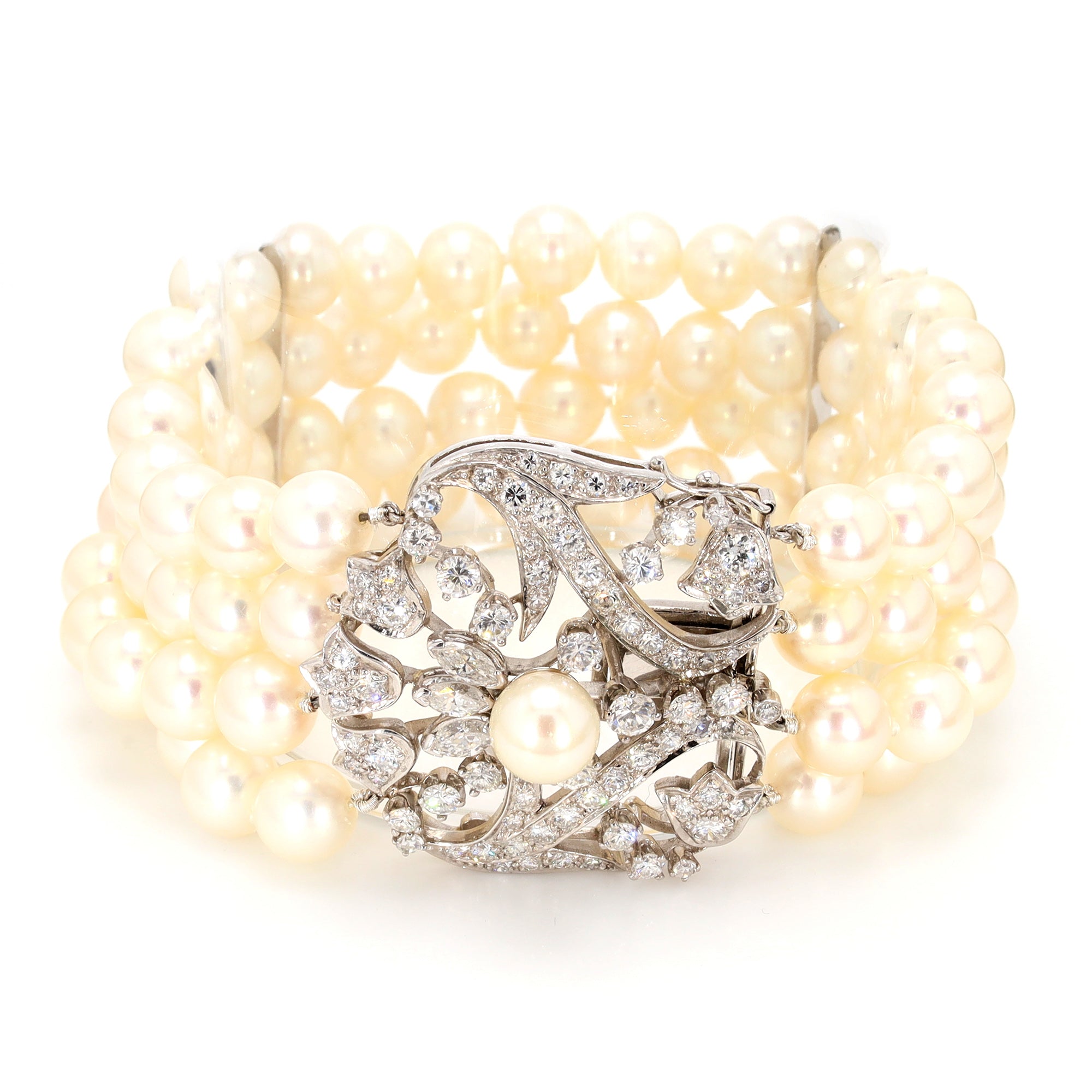 Ornate Pearl Double Strand Bracelet, Sandler's Diamonds & Time, Columbia  SC