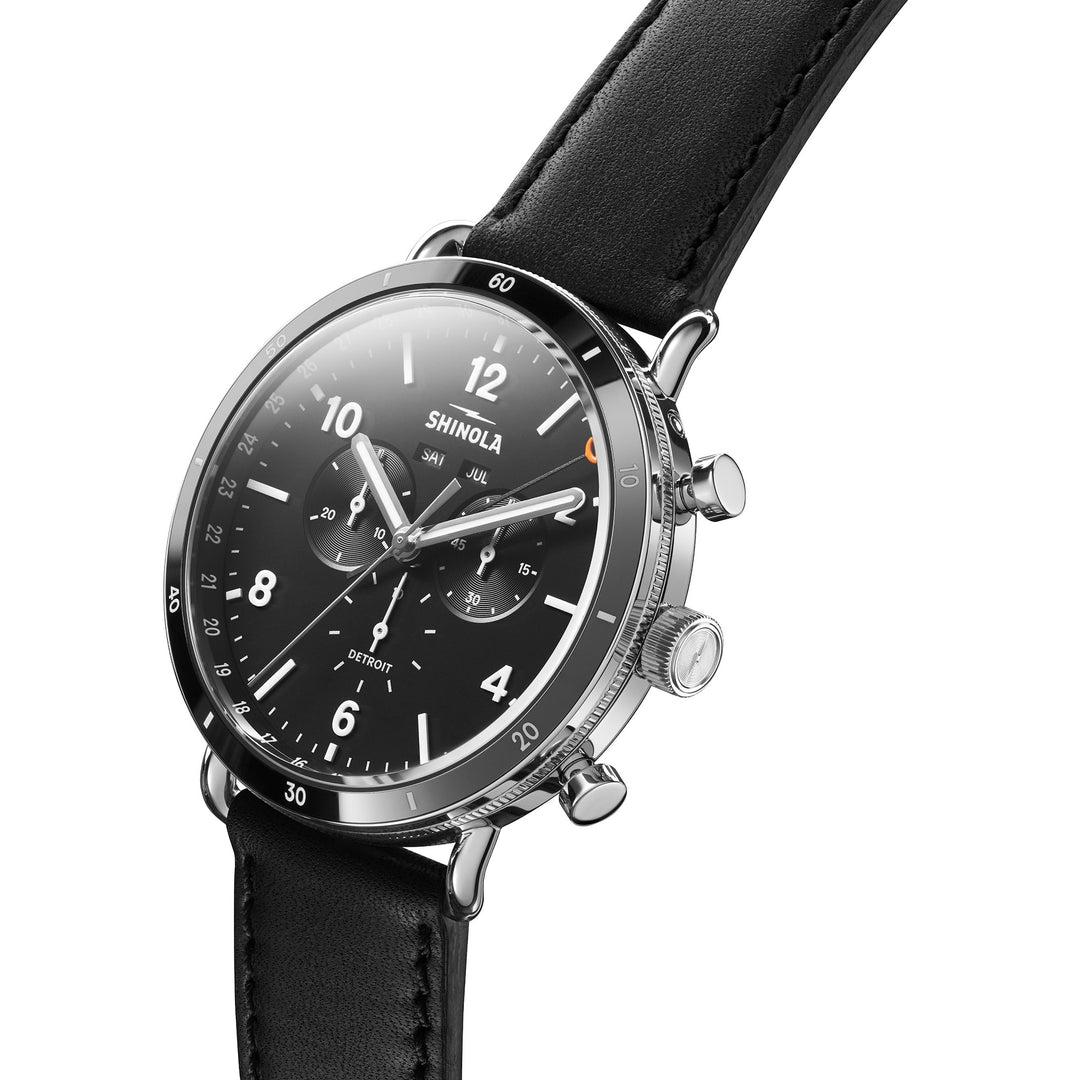 Shinola The Canfield Sport 45mm Black Dial Spicer Greene Jewelers