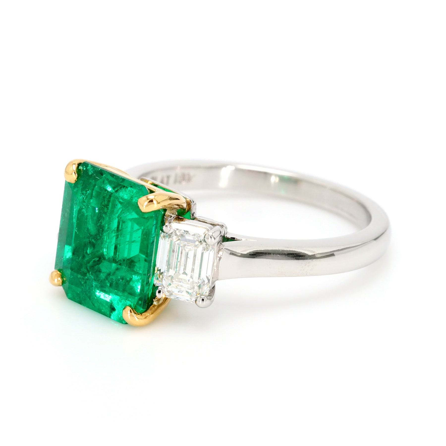 Color: Extraordinary Emerald 3-Stone Ring – Spicer Greene Jewelers