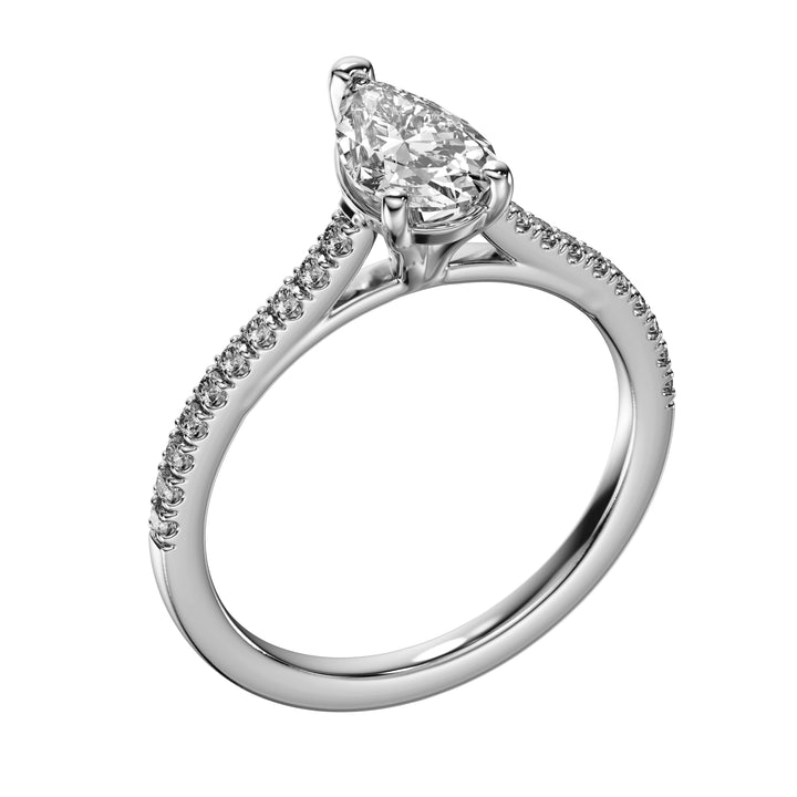 Diamond Bar Diamond Accented Pear Setting – Spicer Greene Jewelers