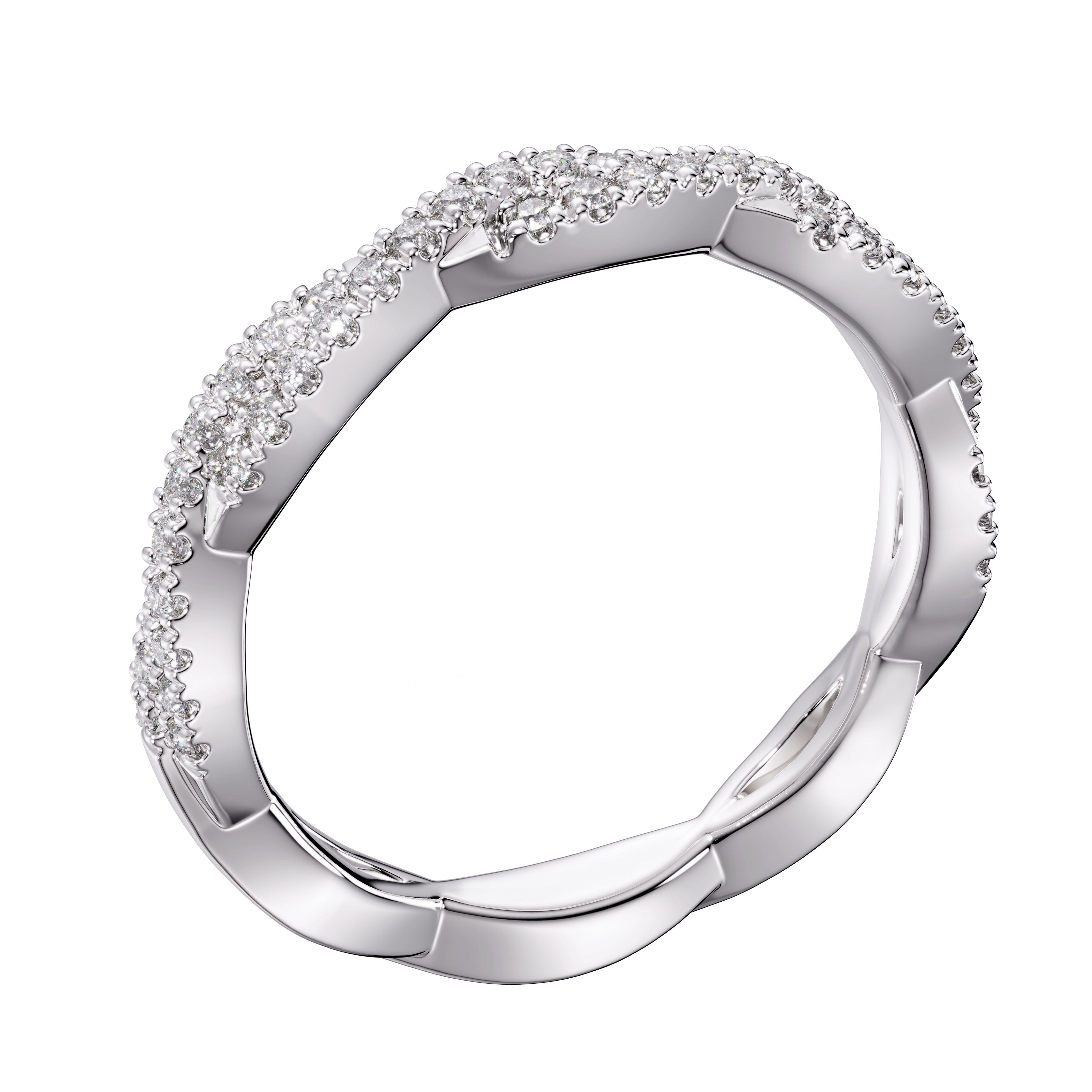 Diamond Bar Braided Diamond Band – Spicer Greene Jewelers