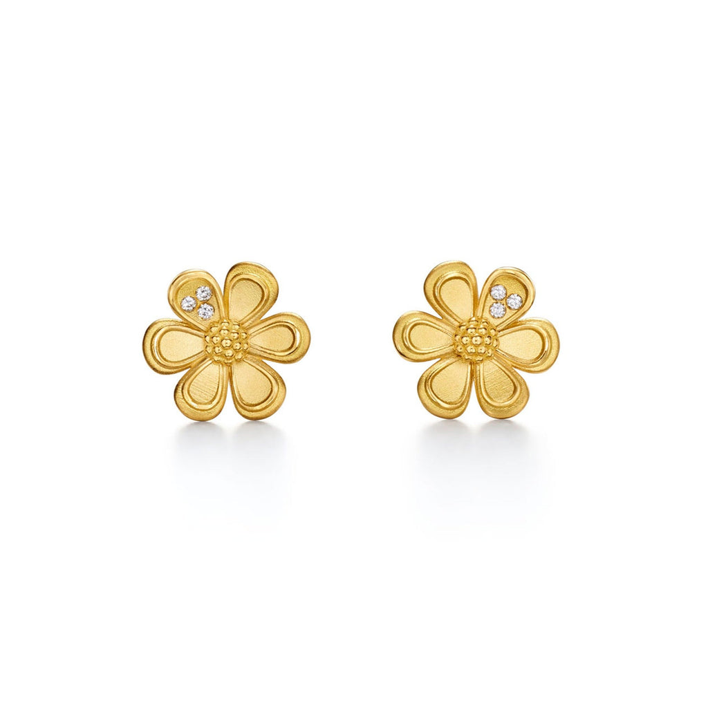 Temple St. Clair Gold Flower Post Earrings – Spicer Greene Jewelers