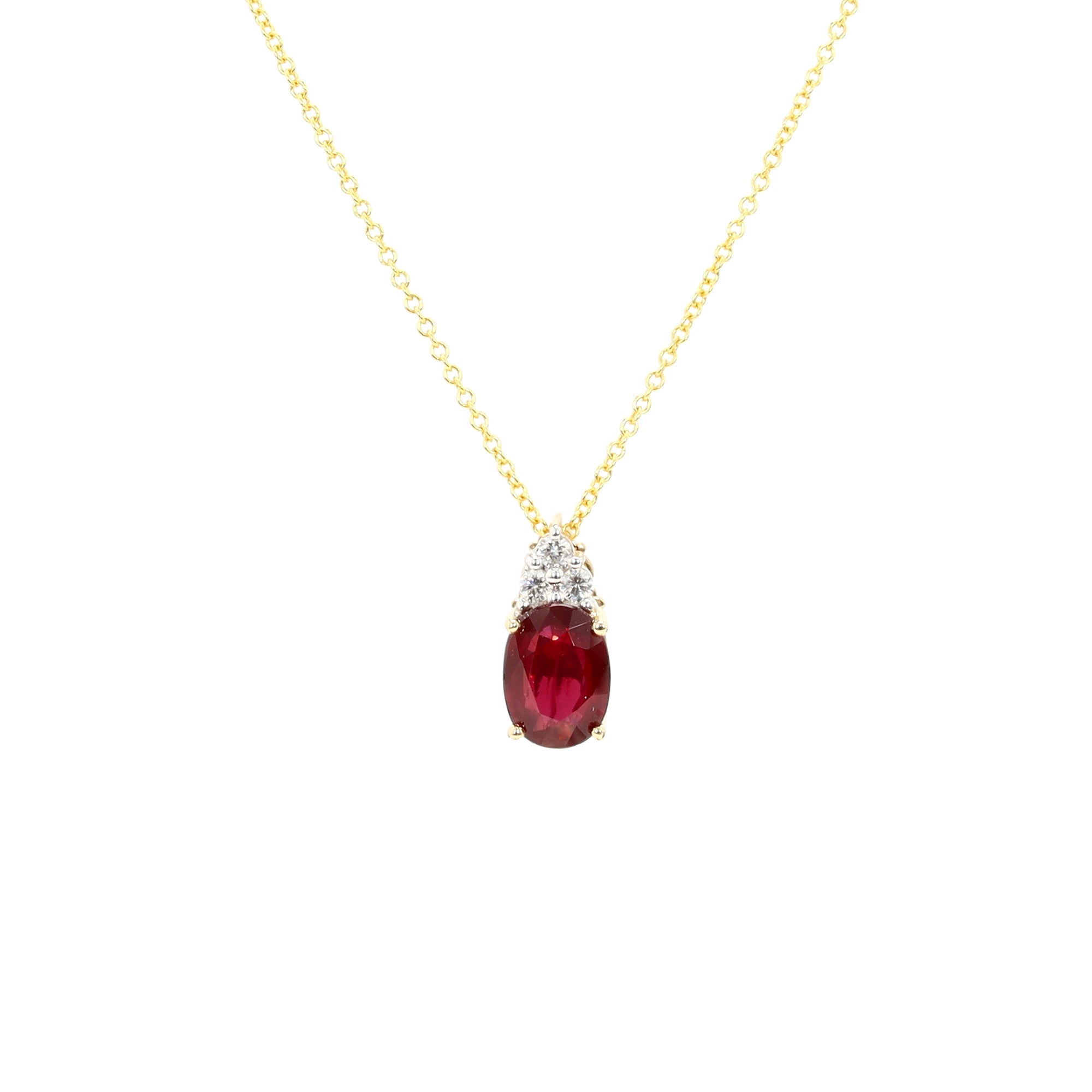 Color: Staples Ruby and Diamond Pendant – Spicer Greene Jewelers
