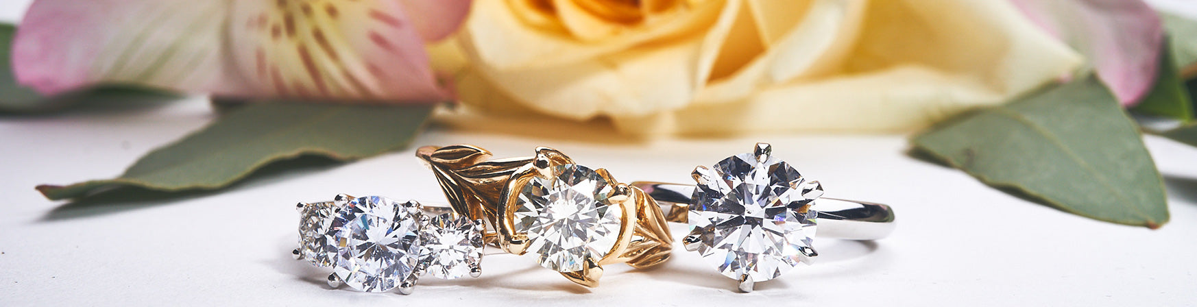 Assorted diamond engagement rings