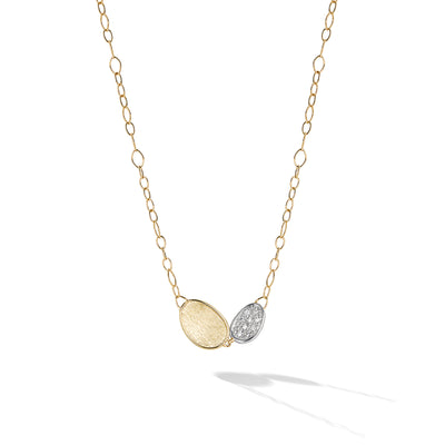 Lunaria Two-Tone Gold and Diamond Necklace