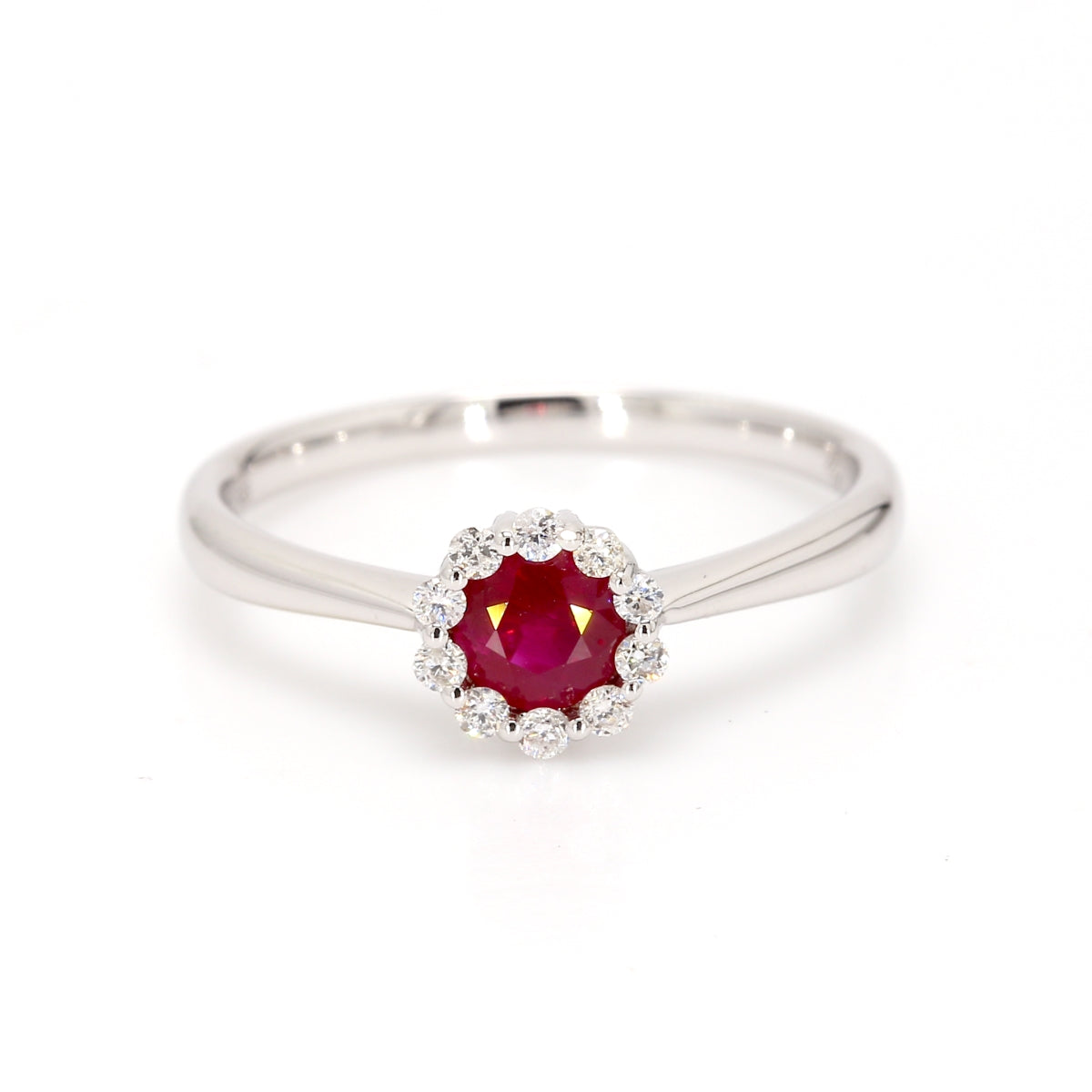 Color: Birthstone Ruby Halo Ring – Spicer Greene Jewelers